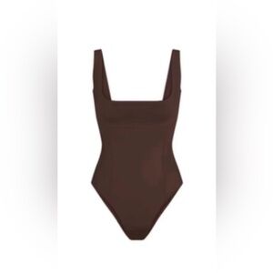 SKIMS sculpting swim Tank One Piece in cocoa NWT 4X